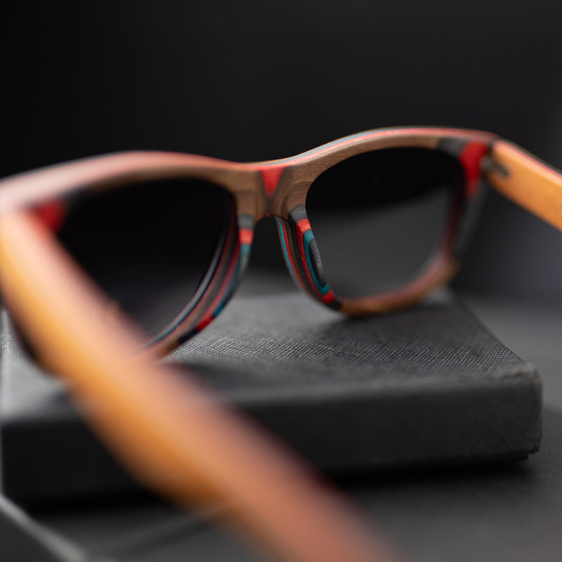 Recycled Skatedeck Jetty Ledge Brown Sunglasses by WUDN