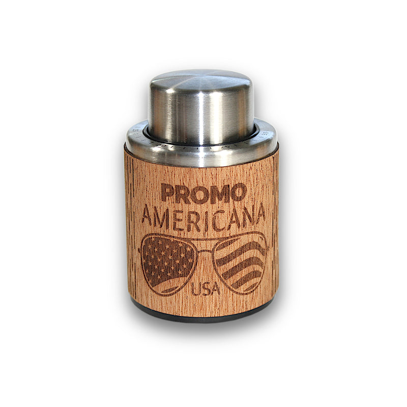 Customizable Wooden Vacuum Wine Bottle Stopper
