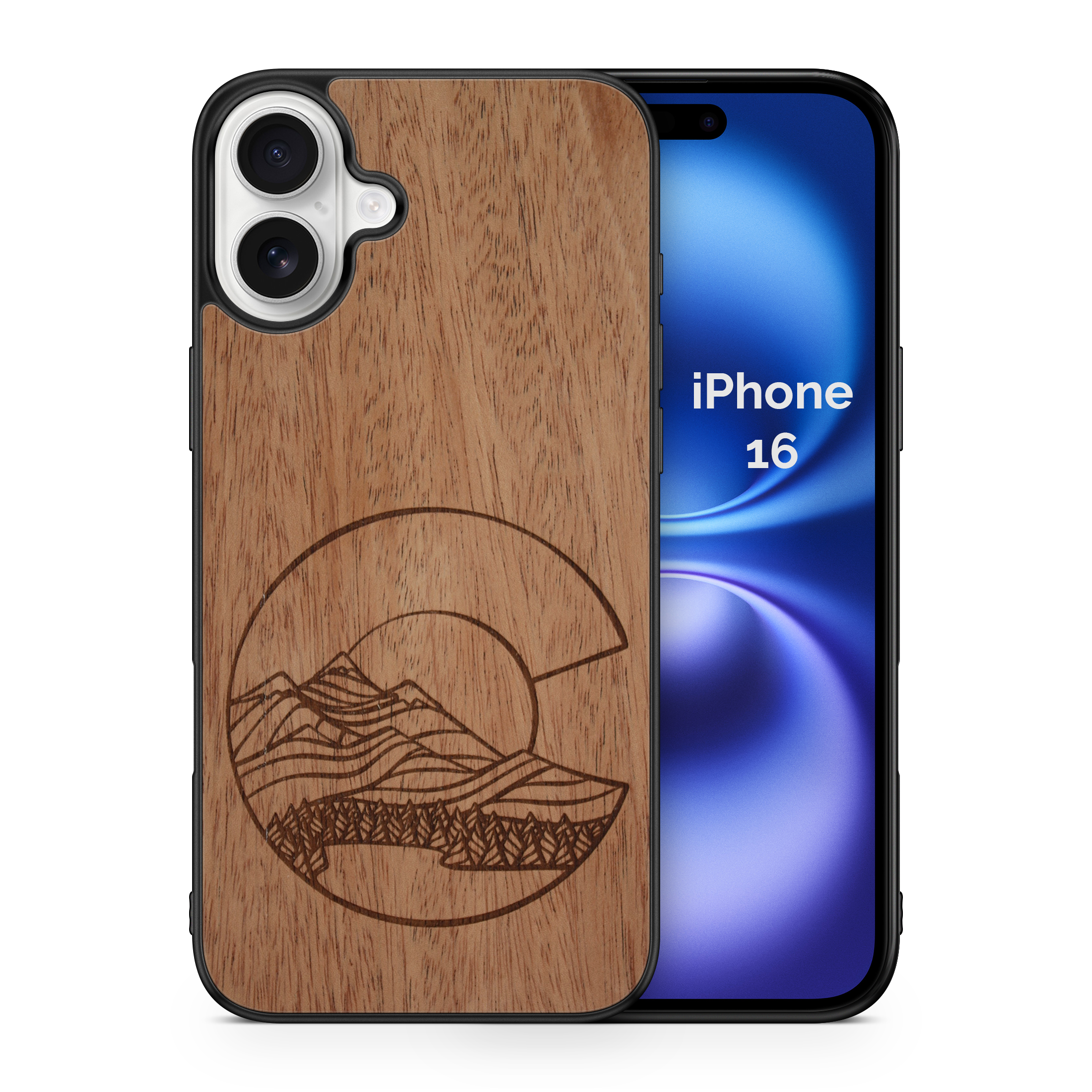 Wooden Phone Case (Outdoor Adventure - Colorado Flag Night Landscape)