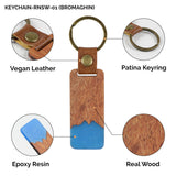 Resin & Wood Keychain (Diver's Blue)