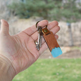 Resin & Wood Keychain (Diver's Blue)
