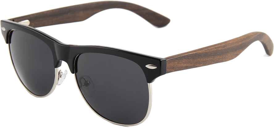 Real Ebony Browline Style RetroShade Sunglasses by WUDN