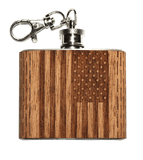 HandCrafted 2 oz. Wood Keychain Flask, Bar - WUDN