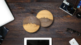 Wooden Coasters 4" (Sawtooth Mountains) 4-Pack