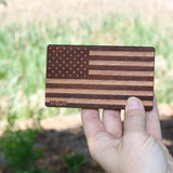 Slim-Dual Wooden Power Bank (American Flag)