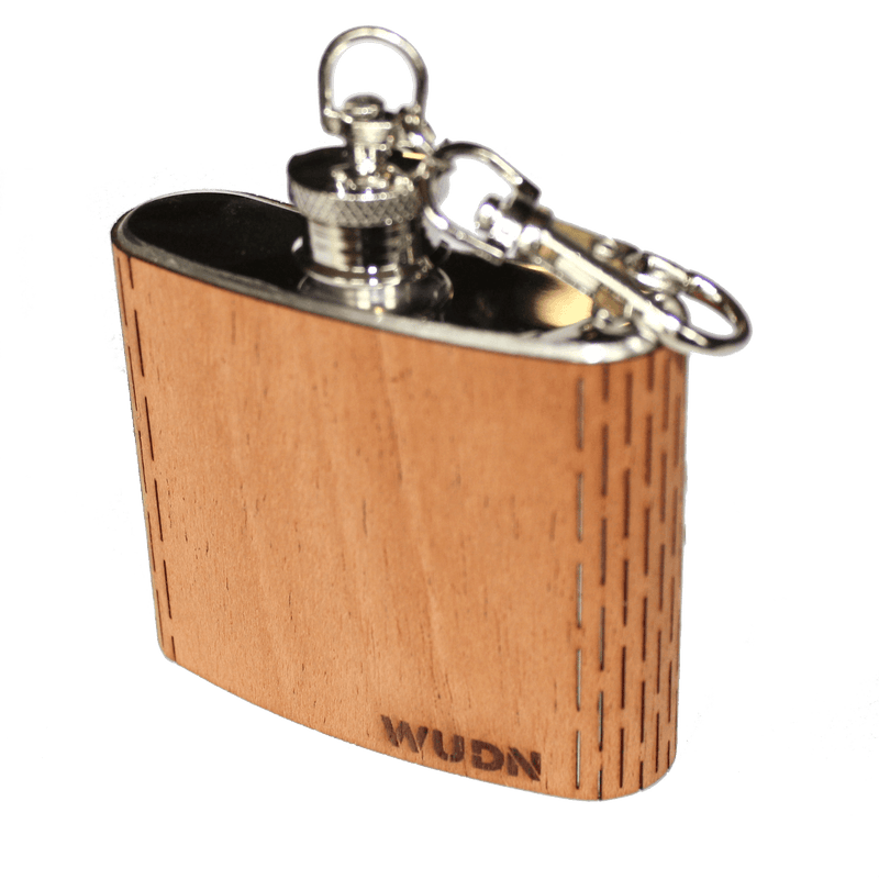HandCrafted 2 oz. Wood Keychain Flask, Bar - WUDN