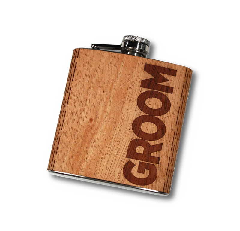Wedding Party Hip Flasks 6 oz., Bar - WUDN