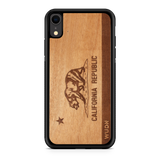 Slim Wooden iPhone Case | California Republic in Mahogany