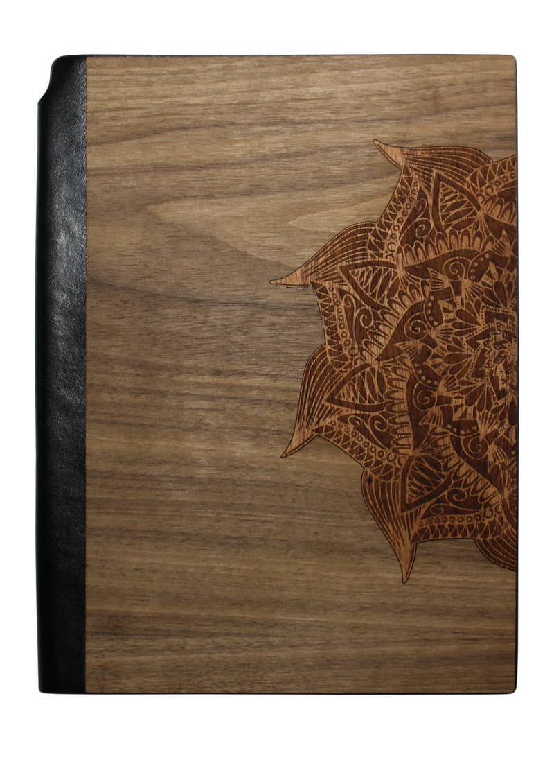 Wooden Journal / Planner | Yoga Mandala Inlay, Journal - WUDN
