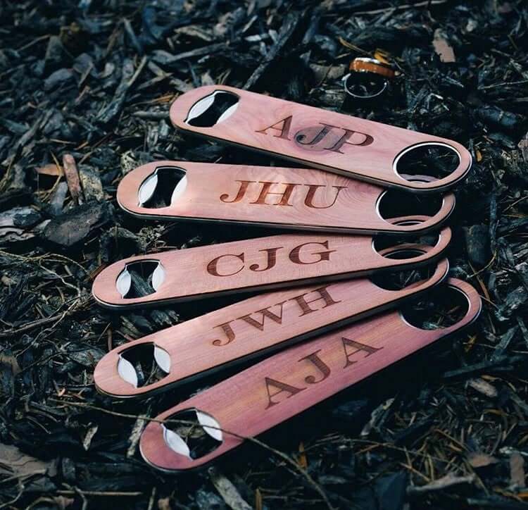 Customizable Industrial Wood Bottle Opener 5-Pack, Bar - WUDN