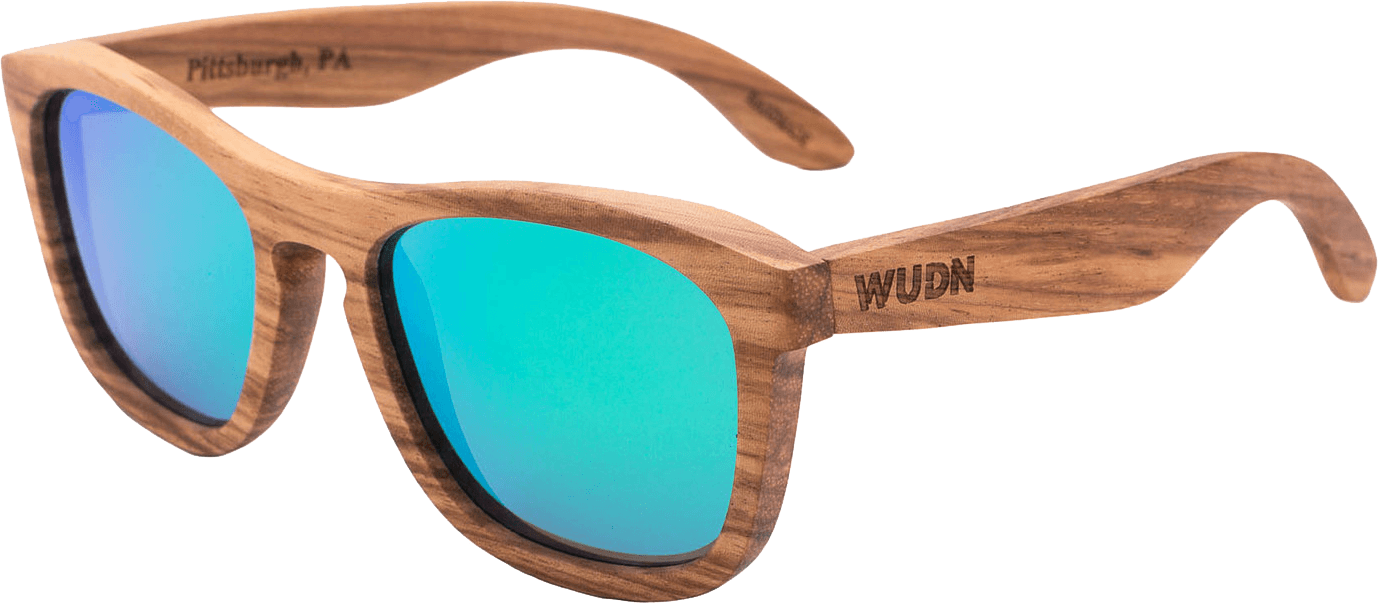 Real Zebra All Wood Jacks Sunglasses by WUDN
