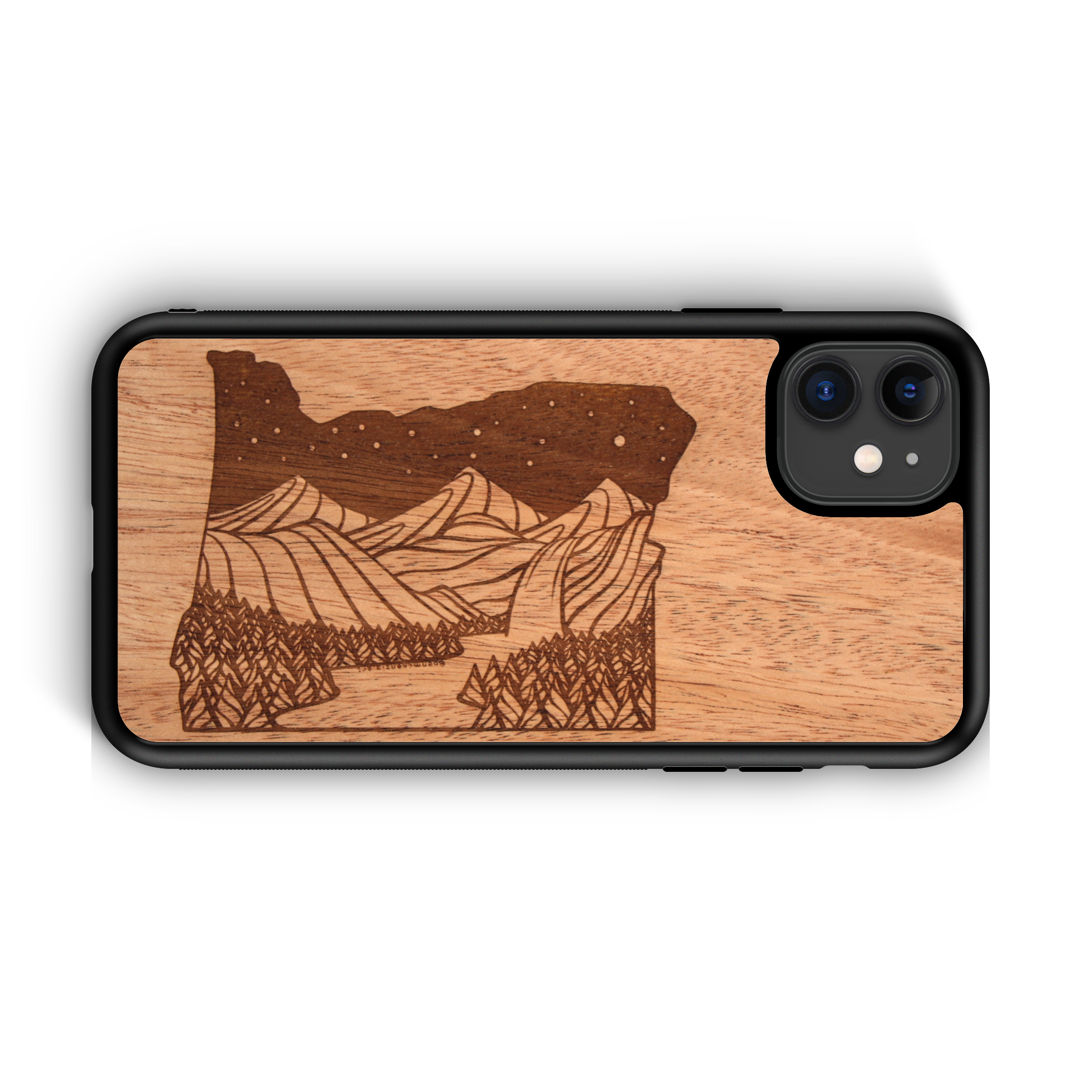 Wooden Phone Case (Outdoor Adventure - Oregon State Night Landscape)