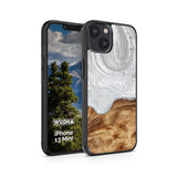 Slim Resin & Wood iPhone Case (Coastline Collection - Arctic White)
