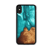 Slim Resin & Wood iPhone Case (Coastline Collection - Deep Sea Green)