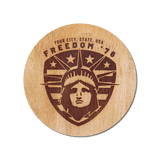 Real Wood Sticker - Freedom '76 Collection (Customized with your City & State)
