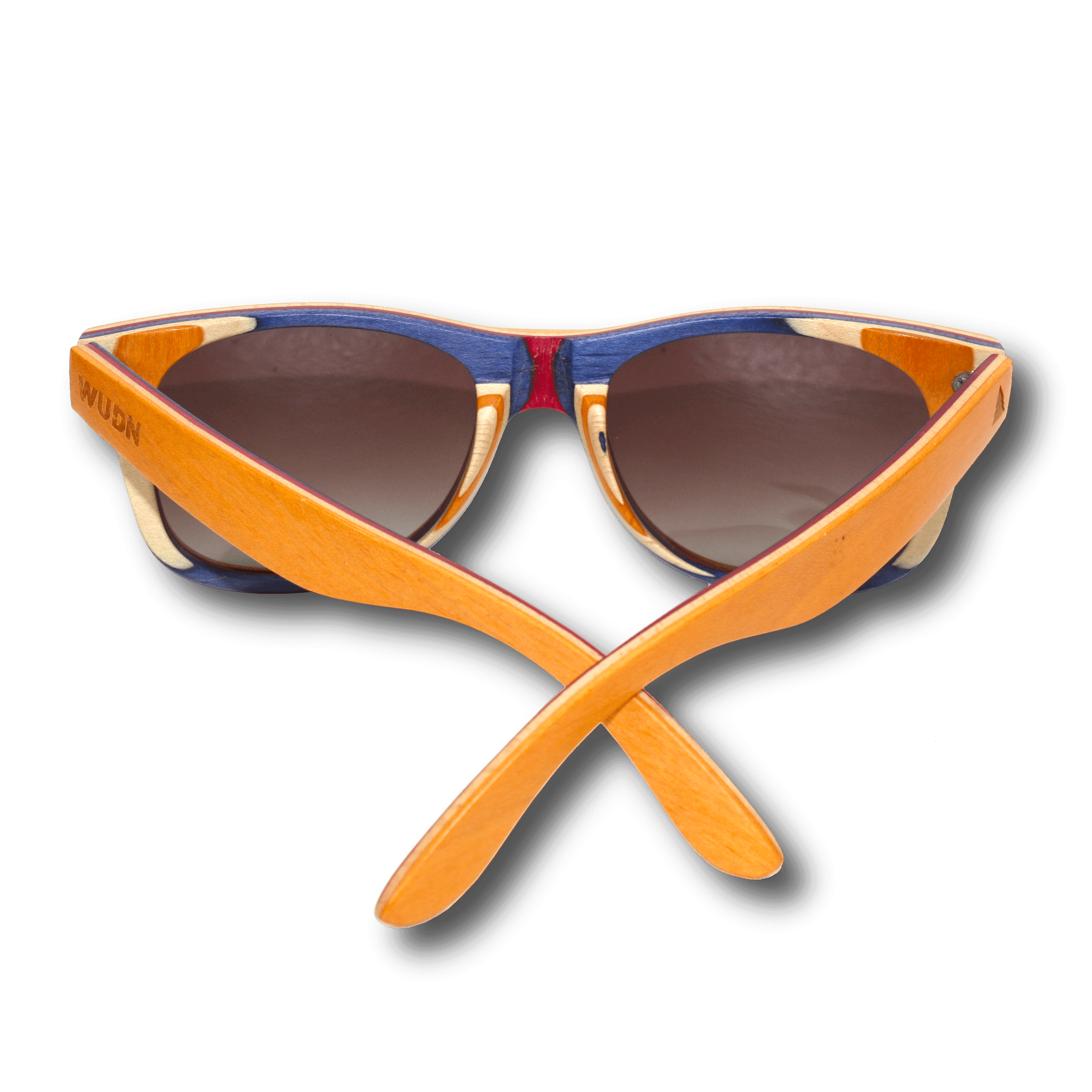 Recycled Skatedecks Halfpipe Orange Sunglasses by WUDN, Sunglasses - WUDN