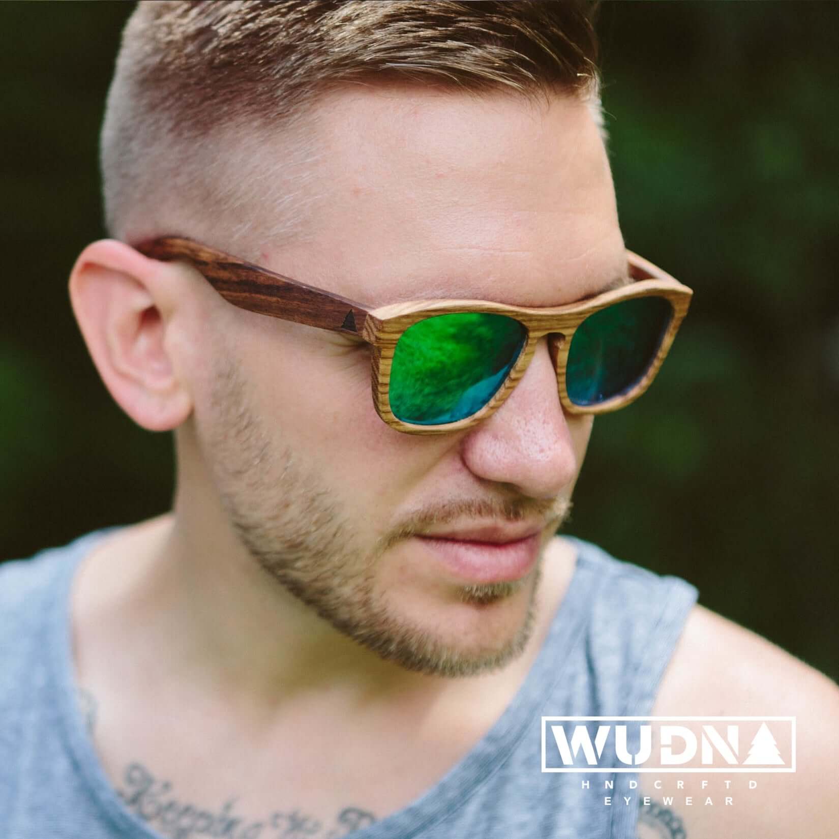 Real Zebra All Wood Jacks Sunglasses by WUDN