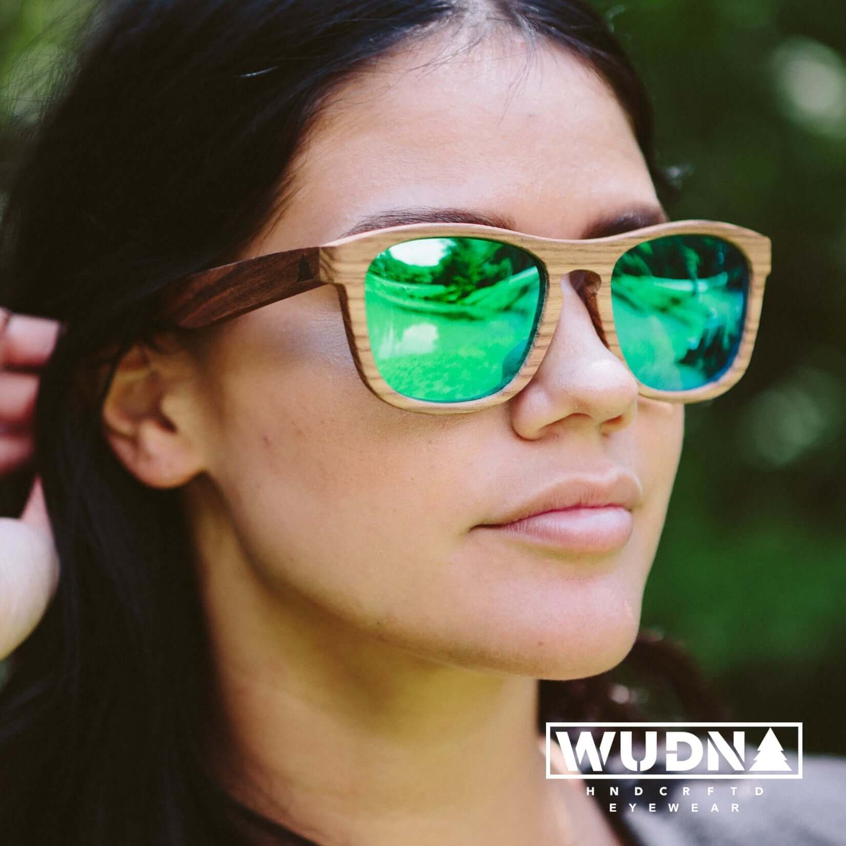 Real Zebra All Wood Jacks Sunglasses by WUDN