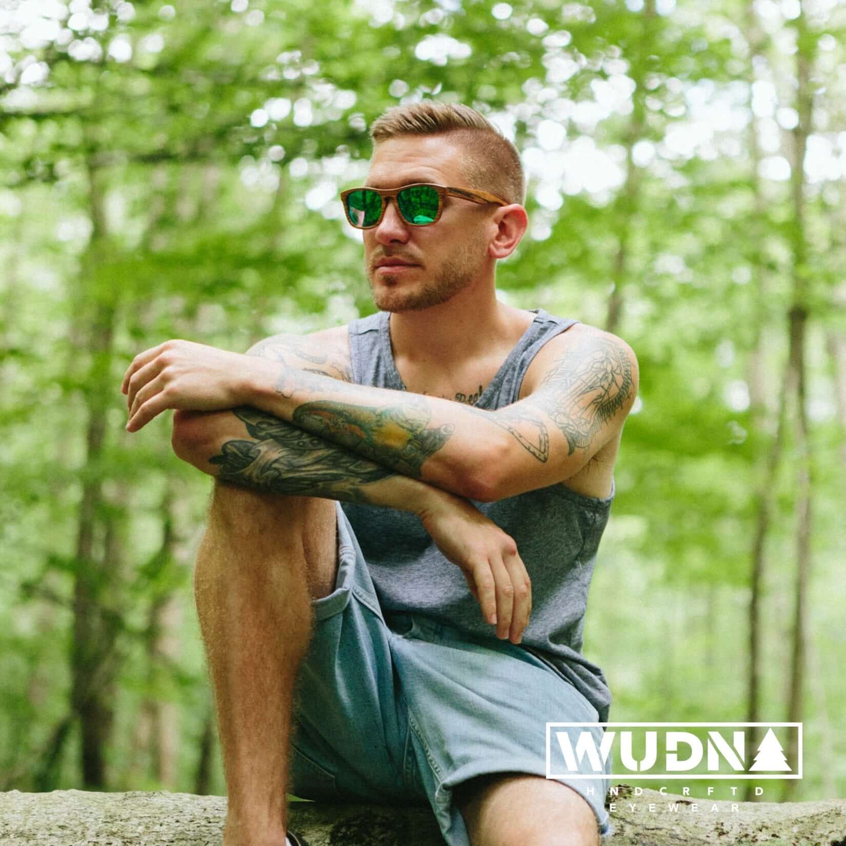 Real Zebra All Wood Jacks Sunglasses by WUDN