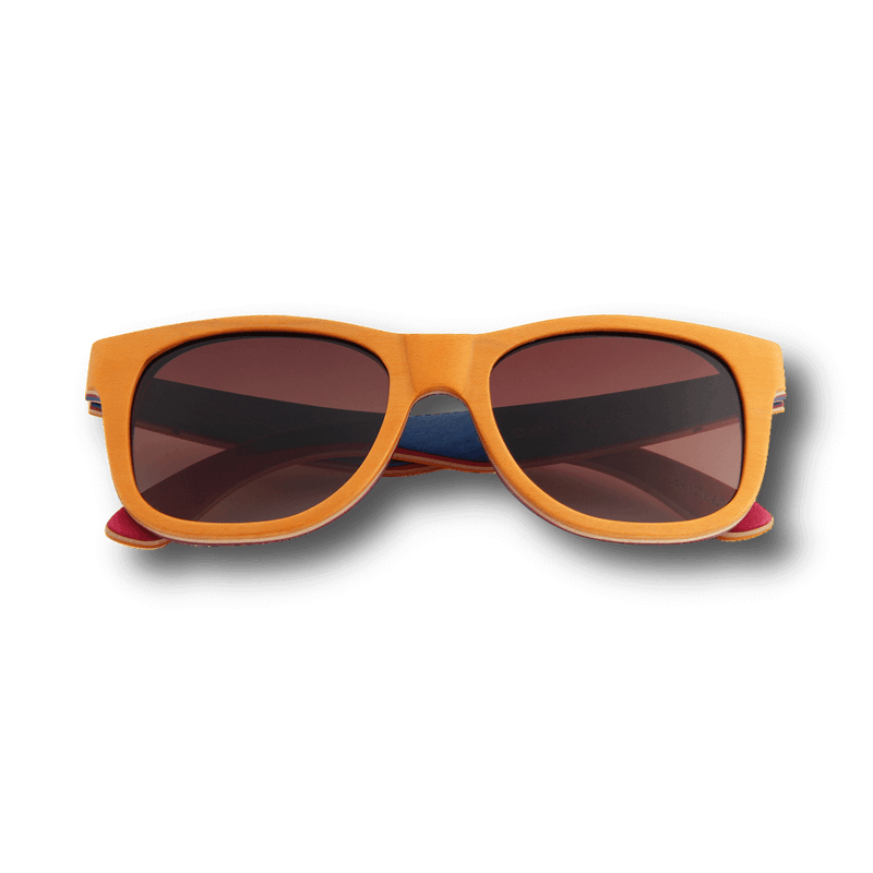 Recycled Skatedecks Halfpipe Orange Sunglasses by WUDN, Sunglasses - WUDN