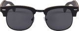 Real Ebony 1/2 Wood Browline Style RetroShade Sunglasses by WUDN, Sunglasses - WUDN