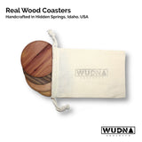 Customizable 4" Wood Coasters - 4-Pack