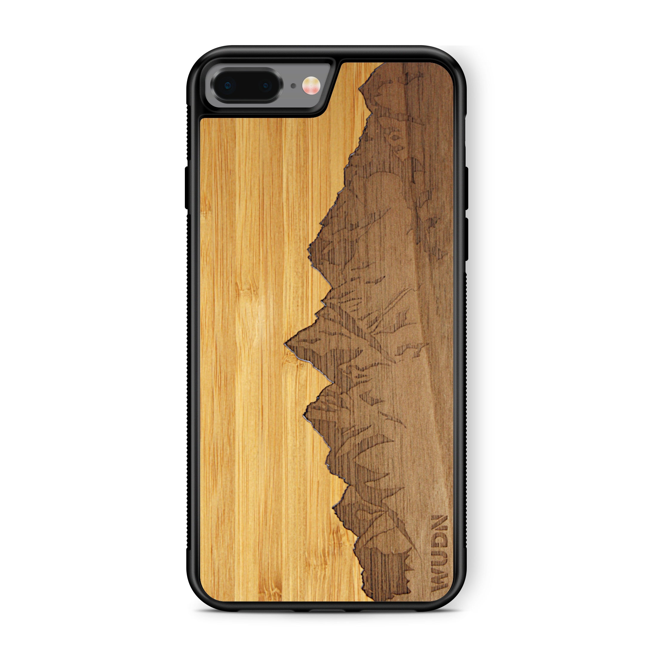 Slim Wooden Phone Case | Sawtooth Mountains Traveler, Cases by WUDN for iPhone 7 Plus / 8 Plus
