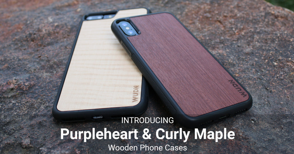 Introducing Purpleheart & Curly Maple Real Wooden Phone Cases (Fresh & Unique)