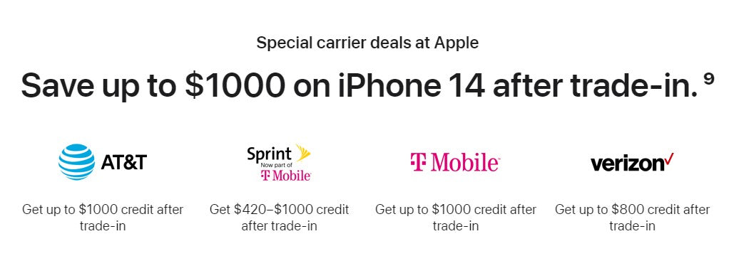 Are wireless carriers really giving out iPhone 14s for Free?