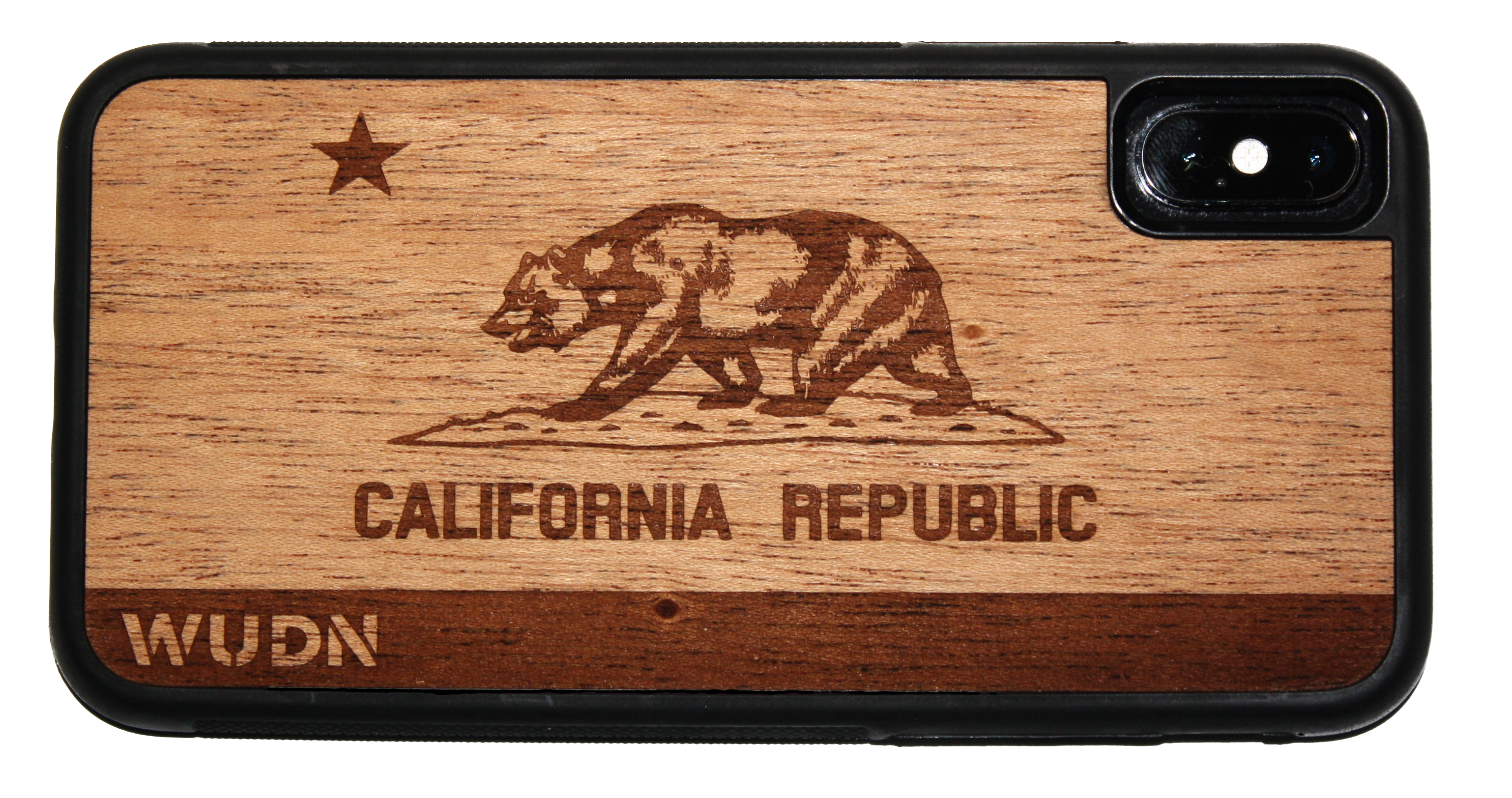Introducing the California Republic Phone Case in Mahogany