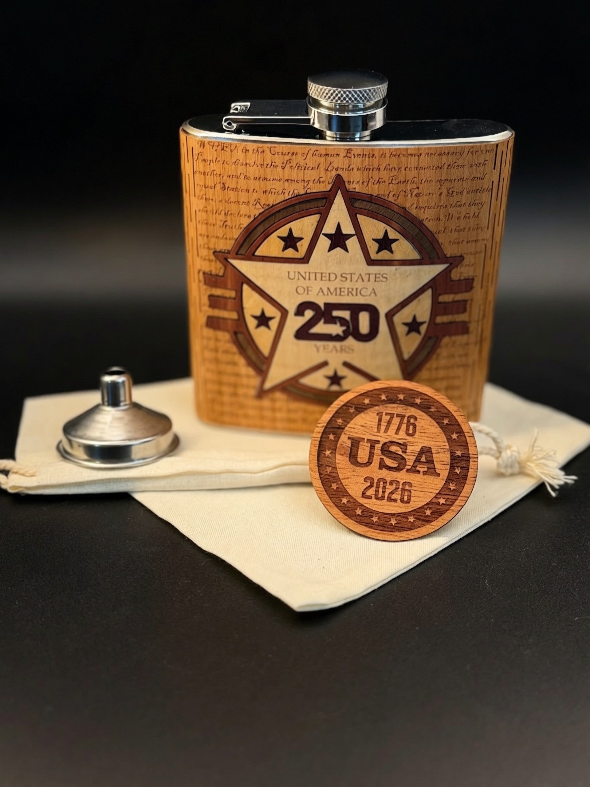 USA 250th Anniversary Flask