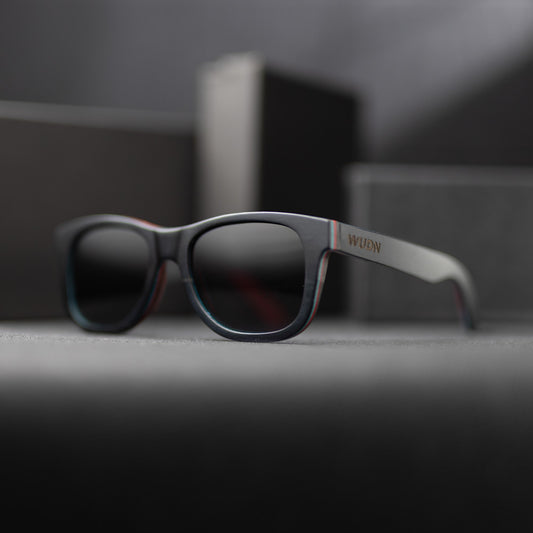 Recycled Skatedeck Ollie Black Sunglasses by WUDN