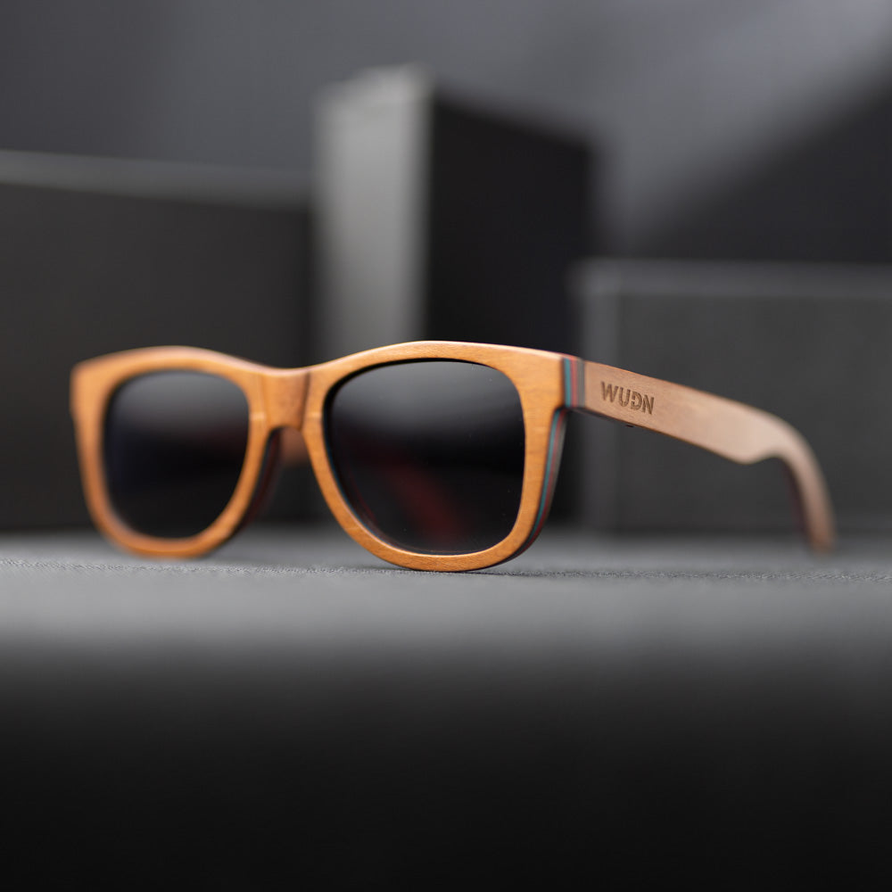 Recycled Skatedeck Jetty Ledge Brown Sunglasses by WUDN