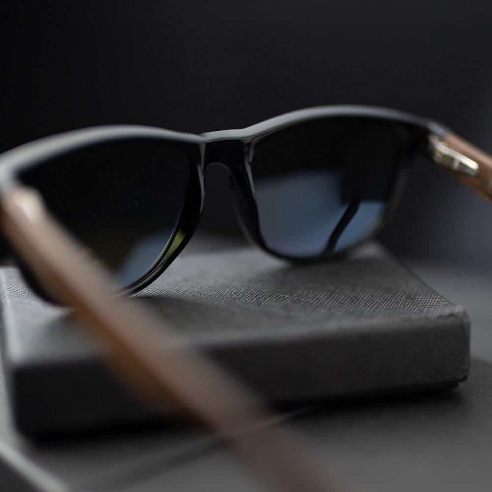 Real Ebony Wood Wanderer Sunglasses by WUDN