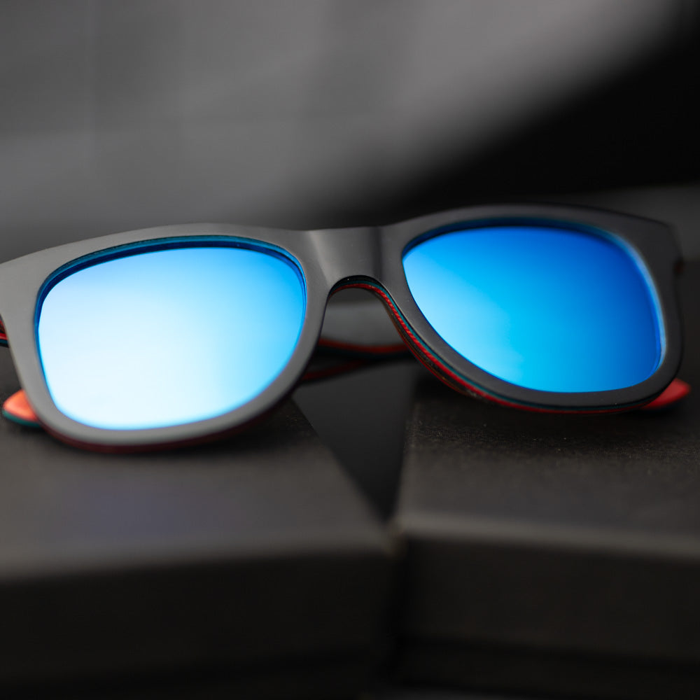 Recycled Skatedeck Ollie Black Sunglasses by WUDN