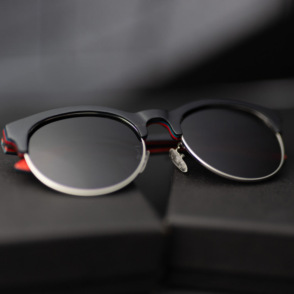 Recycled Skatedeck Ebony 1/2 Wood Handrail Sunglasses by WUDN