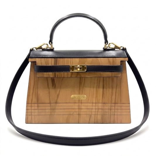 WUDN Wooden Purse for Women – Real Wood & Vegan Leather Handbag, Crossbody & Shoulder Bag