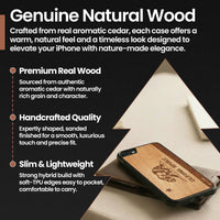 Slim Wooden iPhone Case | California Republic in Mahogany