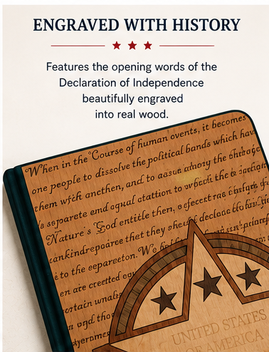 USA 250th Anniversary Wood Journal
