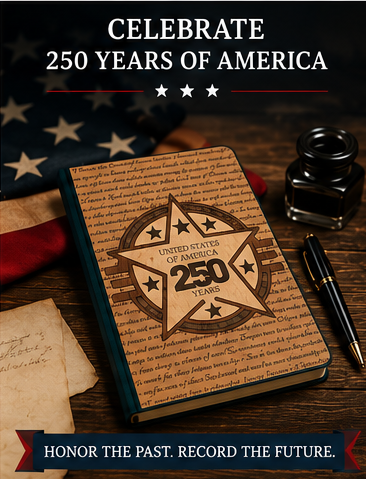 USA 250th Anniversary Wood Journal