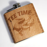 6 oz. Wooden Hip Flask (Tee-Time Collection)