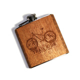 6 oz. Wooden Hip Flask (Trail Ride Collection)