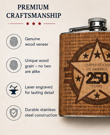 USA 250th Anniversary Flask