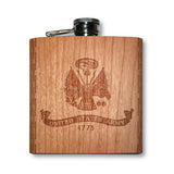 6 oz. Wooden Hip Flask (US Military Collection)