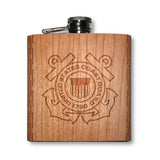 6 oz. Wooden Hip Flask (US Military Collection)