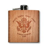 6 oz. Wooden Hip Flask (US Military Collection)