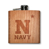 6 oz. Wooden Hip Flask (US Military Collection)