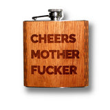 6 oz. Wooden Hip Flask (Happy Hour Collection)