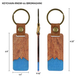 Resin & Wood Keychain (Diver's Blue)