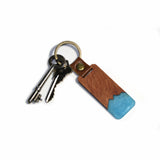 Resin & Wood Keychain (Diver's Blue)